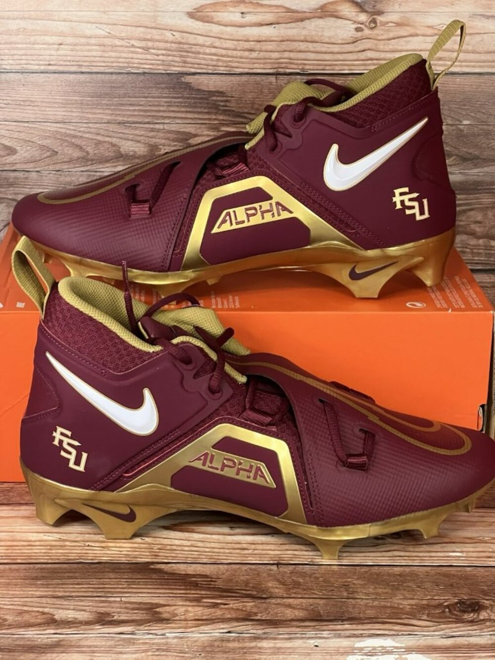 Nike Alpha Menace Pro 3 Florida State Men’s Size 11 Football Cleat DH3355-600
